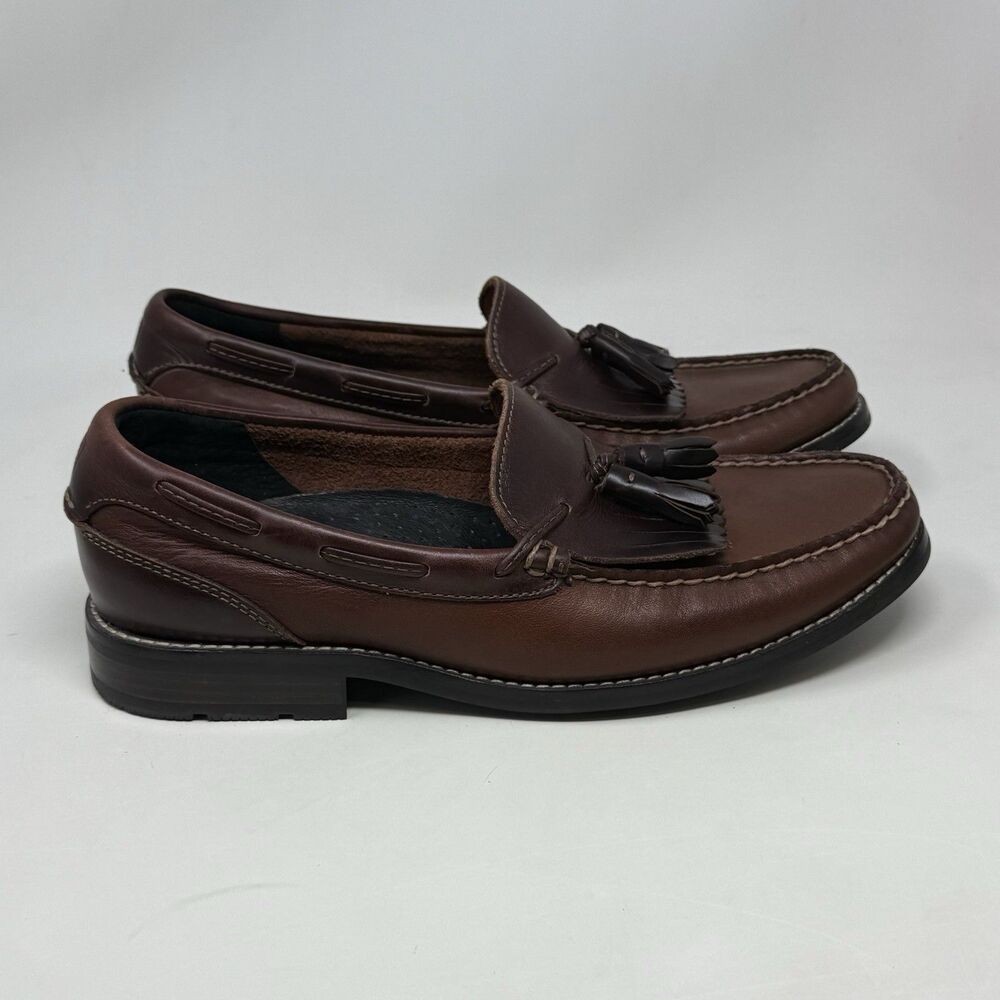 Sperry Top Sider Loafers Mens 9.5 M Brown Leather Kiltie Tasseled Slip On Casual